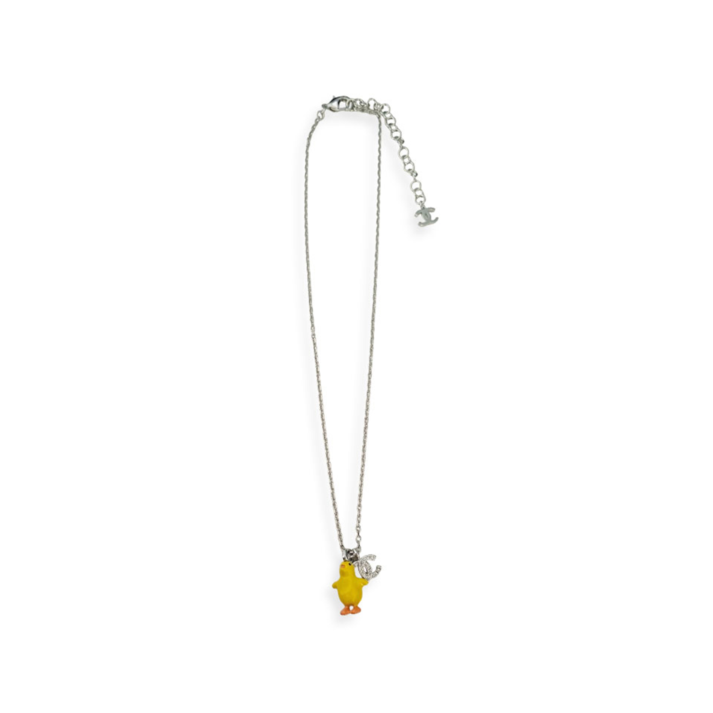 CHANEL DOUBLE C LITTLE YELLOW CHICK NECKLACE 